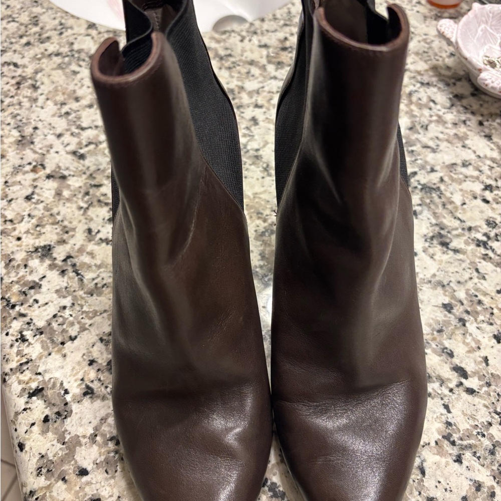 Michael kors Elegant Brown Leather Ankle Boots